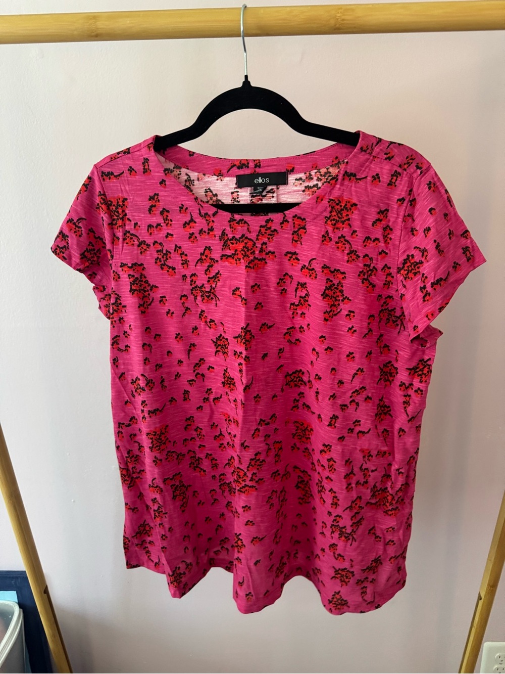 ellos Pink Floral Short Sleeve Shirt